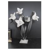 Party Lite Candle Lantern, Mirrored Box & Floral Sculpture