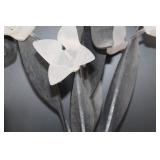 Party Lite Candle Lantern, Mirrored Box & Floral Sculpture