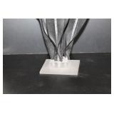 Party Lite Candle Lantern, Mirrored Box & Floral Sculpture