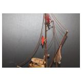 DeMott Brass Ship Sculpture