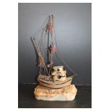 DeMott Brass Ship Sculpture