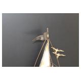 DeMott Brass Sailboat Sculpture