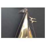 DeMott Brass Sailboat Sculpture