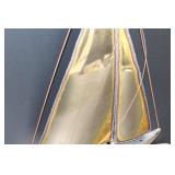 DeMott Brass Sailboat Sculpture