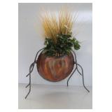 Copper Vase & Enigma Floral Tealight Holder