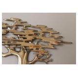 MCM Bijan Bahar Brass Tree Wall Sculpture & Butterfly Ornament
