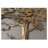 MCM Bijan Bahar Brass Tree Wall Sculpture & Butterfly Ornament