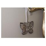 MCM Bijan Bahar Brass Tree Wall Sculpture & Butterfly Ornament