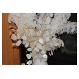 Art Glass Vase & Floral