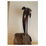 Ironwood Dolphin Sculpture