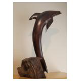 Ironwood Dolphin Sculpture