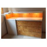 Burl Dresser & Side Table