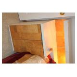 Burl Bed & Bedside Cabinets Set