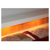 Burl Bed & Bedside Cabinets Set