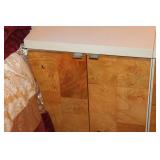 Burl Bed & Bedside Cabinets Set