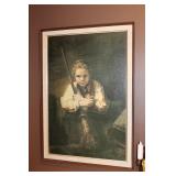 Rembrandt Van Rijn "A Girl with A Broom" Print