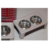 Pet Crate And Bowls