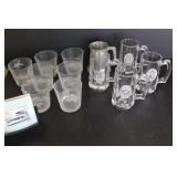 Glass Beer Mugs, Duck Tumblers & Coasters