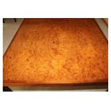 Mid-Century Modern Parsons Burl Dining Table