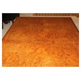 Mid-Century Modern Parsons Burl Dining Table