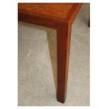 Mid-Century Modern Parsons Burl Dining Table