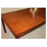 Mid-Century Modern Parsons Burl Dining Table