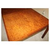 Mid-Century Modern Parsons Burl Dining Table