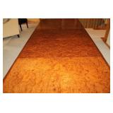 Mid-Century Modern Parsons Burl Dining Table