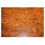 Mid-Century Modern Parsons Burl Dining Table