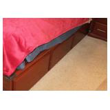 Amish Oak King Storage Bed