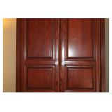 Amish Oak Media Armoire Chest