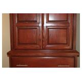 Amish Oak Media Armoire Chest