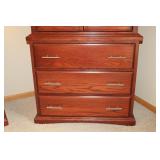 Amish Oak Media Armoire Chest