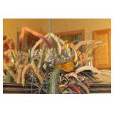 Peacock Vase & Grasses