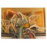 Peacock Vase & Grasses