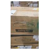 20 in. Smart Indoor White Crystal Ceiling Fan with Integrated LED Light and Remote App Control