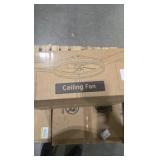 20 in. Indoor LED Black Low Profile Ceiling Fan Flush Mount Smart App Remote Control Dimmable Lighting