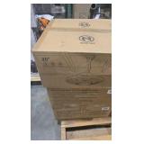 20 in. Outdoor Walnut Waterproof Caged Ceiling Fan Rope Hook Portable Hanging Ceiling Fan with Light and Remote