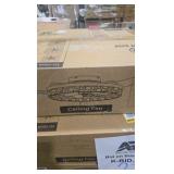 HINNIXY 20 in. Smart Indoor Fresh White Crystal Flush Mount Color Changing LED Ceiling Fan with Light Kit and Remote App Control