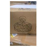 HINNIXY 16 in. Indoor/Outdoor Black X-Cage Small Ceiling Fan with Lights and Remote