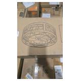 HINNIXY 16-inch Indoor White Gold Caged Ceiling Fan