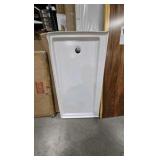 Delta Classic 500 60 in. L x 32 in. W Alcove Shower Pan Base with Right Drain in High Gloss White