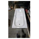 Bootz Industries Aloha 60 in. x 30 in. Alcove Soaking Bathtub with Left Drain in White