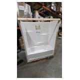 Aquatic Everyday Acrylx 60 in. x 30 in. x 72 in. Rectangular Tub Shower Combo Unit with Left Drain in White