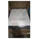 case of 10--MSI Ivory Amber Beveled Subway 12 in. x 12 in. x 0.31 in. Glass Mesh-Mounted Mosaic Wall Tile (9.7 sq ft)