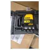 DEWALT 100 ft. Green Self-Leveling Cross Line Laser Level with (3) AA Batteries & Case