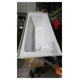 Delta Classic 500 60 in. x 32 in. Alcove Deep Soaking Bathtub with Left Drain in High Gloss White
