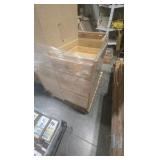 3 unfinished cabinets