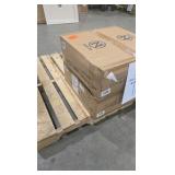 lot of 2-20 in. Smart Indoor Black Enclosed Flush Mount Ceiling Fan with RGB LED, Dimable, Voice/App/Remote Control