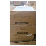 (2) HINNIXY 20 in. Dimmable LED Smart Indoor Black Modern Flush Mount Low Profile Ceiling Fan with Lights and Remote Control